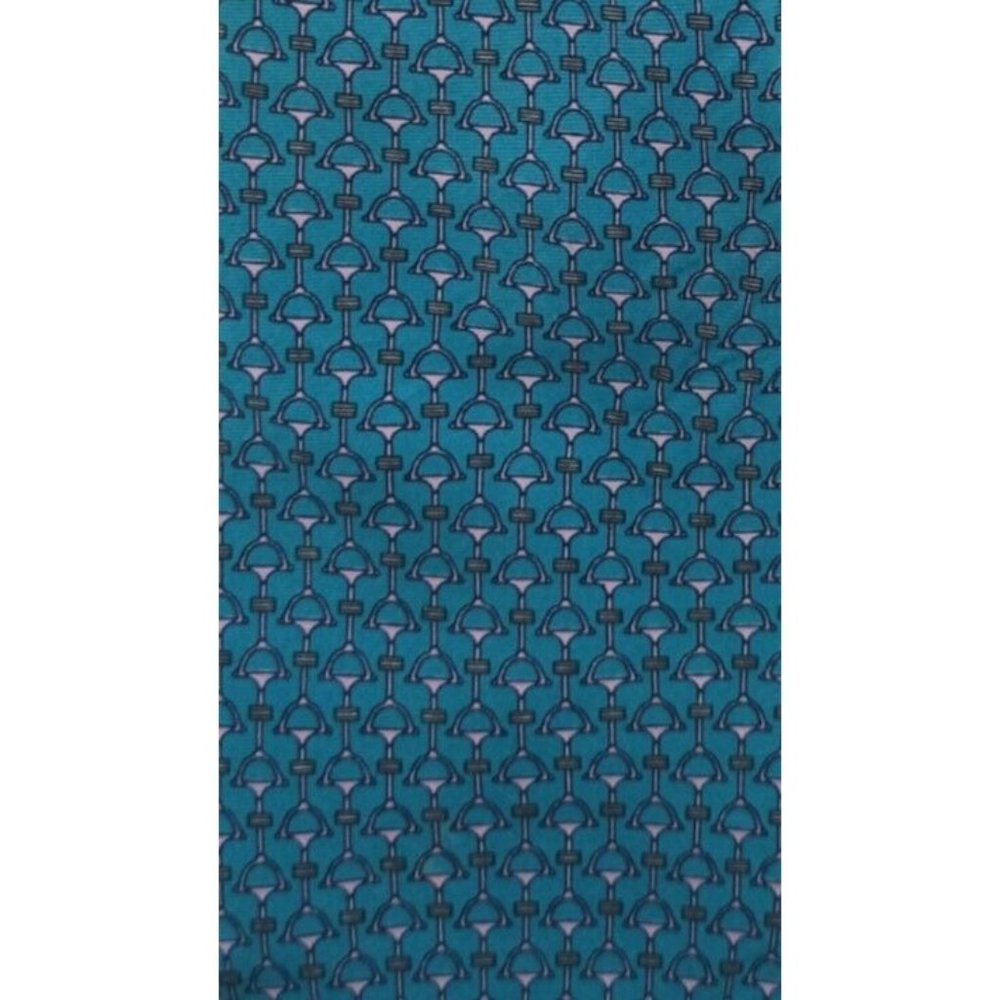 BROOKS BROTHERS EST. 1818 Blue Glass Silk Tie USA 57"/ 3.5" EC - Picture 3 of 3